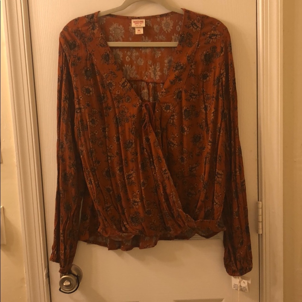 Burnt Orange Sunflower Cross Body top
